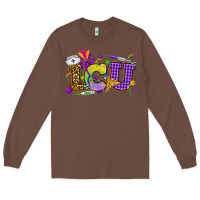 Chestnut Mardi Gras ICU Nurse Long Sleeve Tee - HowdyJamesFarm