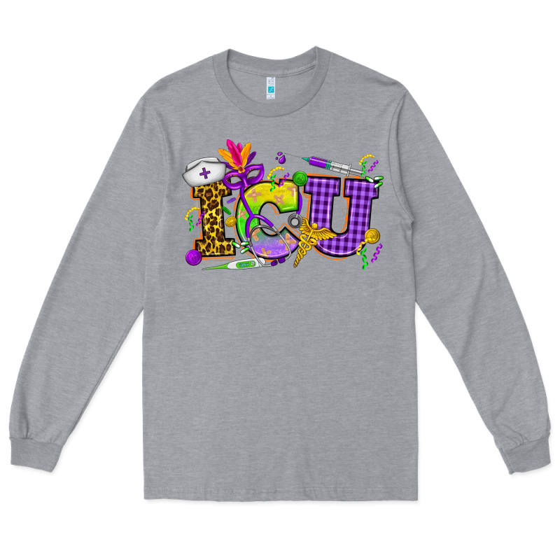 Mardi Gras Icu Nurse Long Sleeve Tee by HowdyJamesFarm | Teevron