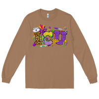 Toasted Coconut Mardi Gras ICU Nurse Long Sleeve Tee - HowdyJamesFarm