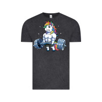 Vintage Black Unicorn Weightlifting T Fitness Gym Deadlift Rainbow Gifts Party Men W Vintage Tee - trangStudio