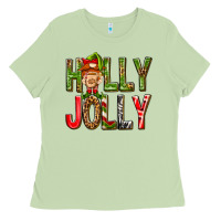 Holly Jolly Elf Gnome Ladies Tee | Teevron