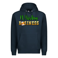 Navy whiskey business Premium Hoodie - FaDigitalArtStudio