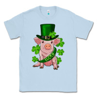 Dusty Blue st. patrick's day lucky baby pig Classic Tee - RanaPortraitStore