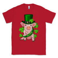 Red st. patrick's day lucky baby pig Classic Tee - RanaPortraitStore