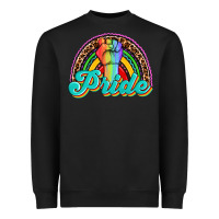 Black pride rainbow Heavyweight Sweatshirt - OliviaCreatesArt