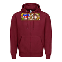 Burgundy game day vibes Zipper Hoodie - BundleAndBundleShop