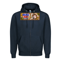 Navy game day vibes Zipper Hoodie - BundleAndBundleShop