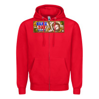 Red game day vibes Zipper Hoodie - BundleAndBundleShop