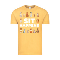 Vintage Mustard Dog Funny S It Happens Pet Sitting Design Vintage Tee - trangStudio