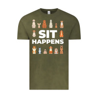 Vintage Olive Dog Funny S It Happens Pet Sitting Design Vintage Tee - trangStudio