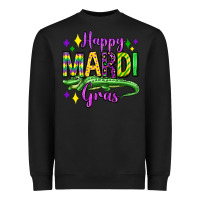Black happy mardi gras alligator olivia Heavyweight Sweatshirt - OliviaCreatesArt