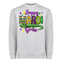 Heather Grey happy mardi gras alligator olivia Heavyweight Sweatshirt - OliviaCreatesArt