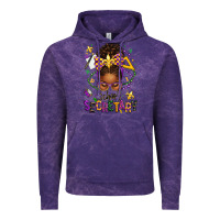Cloud Purple mardi gras school secretary afro messy bun Vintage Hoodie - texasbilliewilder