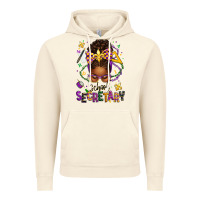 Vintage Artic mardi gras school secretary afro messy bun Vintage Hoodie - texasbilliewilder