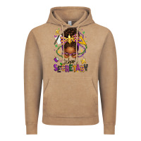 Vintage Coffee mardi gras school secretary afro messy bun Vintage Hoodie - texasbilliewilder