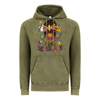 Vintage Olive mardi gras school secretary afro messy bun Vintage Hoodie - texasbilliewilder