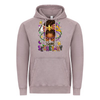 Vintage Zinc mardi gras school secretary afro messy bun Vintage Hoodie - texasbilliewilder