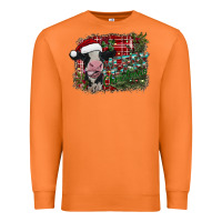 Carrot merry christmas cow Premium Sweatshirt - CowhideDigitalArt