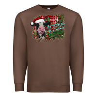 Chestnut merry christmas cow Premium Sweatshirt - CowhideDigitalArt