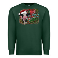 Sports Green merry christmas cow Premium Sweatshirt - CowhideDigitalArt