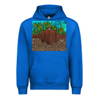 Cobalt custom cactus and sunflowers leopard turquoise Urban Hoodie - Artiststas