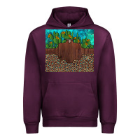 Mauve Wine custom cactus and sunflowers leopard turquoise Urban Hoodie - Artiststas