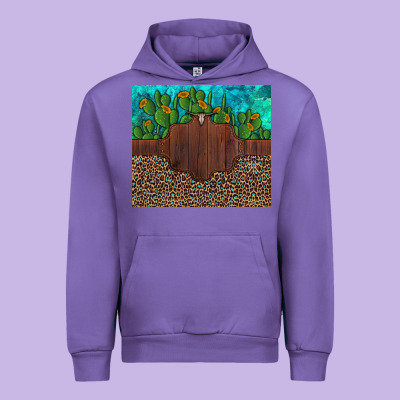 Custom Cactus And Sunflowers Leopard Turquoise Urban Hoodie Designed By Artiststas