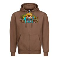 Chestnut football mom Zipper Hoodie - BundleAndBundleShop