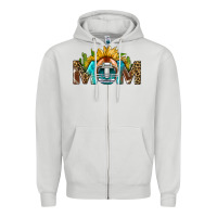 Dove Grey football mom Zipper Hoodie - BundleAndBundleShop