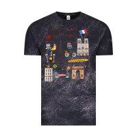 Cloud Black paris bonjour eiffel tower paris lover paris traveling vacay Vintage Tee - trangStudio