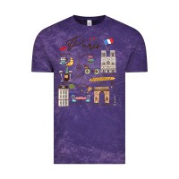 Cloud Purple paris bonjour eiffel tower paris lover paris traveling vacay Vintage Tee - trangStudio