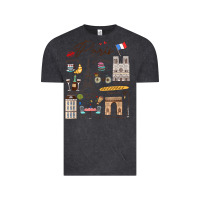 Vintage Black paris bonjour eiffel tower paris lover paris traveling vacay Vintage Tee - trangStudio