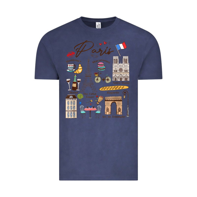 Paris Bonjour Eiffel Tower Paris Lover Paris Traveling Vacay Vintage Tee by trangStudio | Teevron