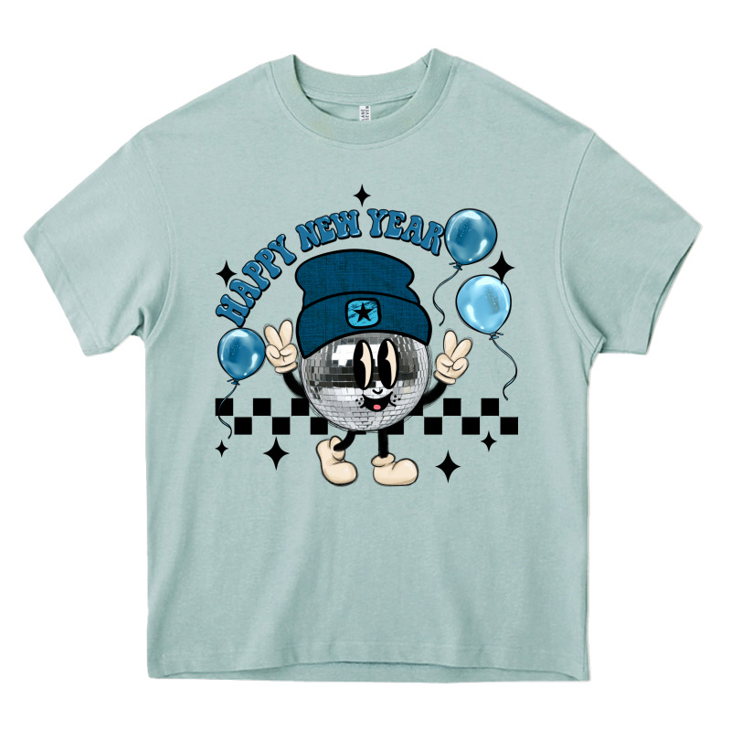 Happy New Year Disco Ball Heavy Core Tee by MaliasSmallBusiness | Teevron