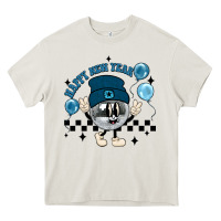 Cream happy new year disco ball Heavy Core Tee - MaliasSmallBusiness