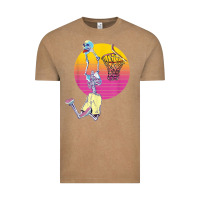 Vintage Coffee basketball player halloween pumpkin skeletons kids boys Vintage Tee - trangStudio