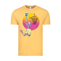 Vintage Mustard basketball player halloween pumpkin skeletons kids boys Vintage Tee - trangStudio