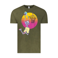 Vintage Olive basketball player halloween pumpkin skeletons kids boys Vintage Tee - trangStudio