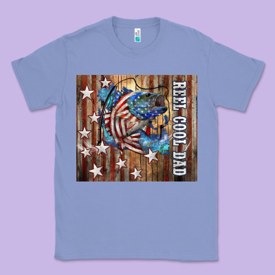 Western Reel Cool Dad American Classic Tee Designed By Lillyallendesigns
