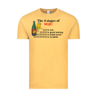 Vintage Mustard the 4 stages of soju i'm rich i'm good looking t shirt Vintage Tee - DesignPulse