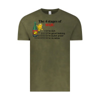 Vintage Olive the 4 stages of soju i'm rich i'm good looking t shirt Vintage Tee - DesignPulse
