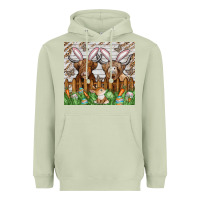 Matcha easter cow Heavyweight Hoodie - CowhideDigitalArt