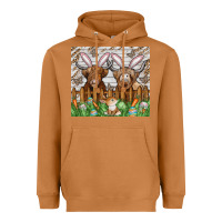 Meerkat easter cow Heavyweight Hoodie - CowhideDigitalArt