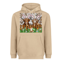 Mushroom easter cow Heavyweight Hoodie - CowhideDigitalArt