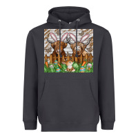 Smoke easter cow Heavyweight Hoodie - CowhideDigitalArt