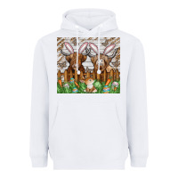 White easter cow Heavyweight Hoodie - CowhideDigitalArt