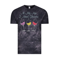 Cloud Black At My Age I need Glasses Vintage Tee - DesignPulse
