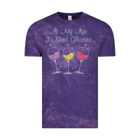 Cloud Purple At My Age I need Glasses Vintage Tee - DesignPulse