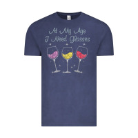 Vintage Denim At My Age I need Glasses Vintage Tee - DesignPulse