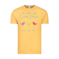 Vintage Mustard At My Age I need Glasses Vintage Tee - DesignPulse